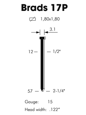 sztyft 17P/50 (2.350szt)